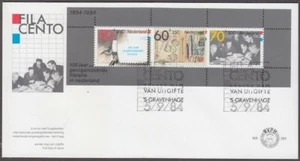 PAÍSES BAJOS Sc #B606a FDC S/S 100ª ANN de FILATELIA ORGANIZADA - EXPOSICIÓN - Imagen 1 de 1