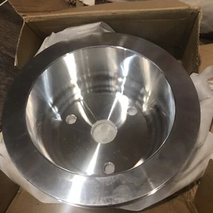 Small Block Chevy Aluminum Pulley SBC Long Water Pump  Single Groove Crank - Picture 1 of 3