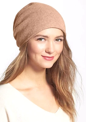 Gorro halógeno L110007 para mujer marrón holgado cachemir talla única Foto 1 de 2