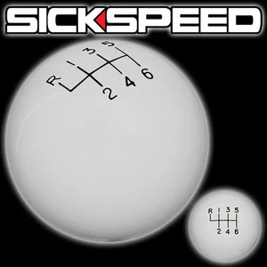 WHITE OL' SKOOL SHIFT KNOB FOR 6 SPEED SHORT THROW SHIFTER SELECTOR UN2 KIT - Bild 1 von 1