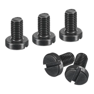 Tornillos de cabeza de botón ranurados de óxido negro, 10 piezas Tornillo de máquina de 6-48 x 1/4" - Imagen 1 de 5