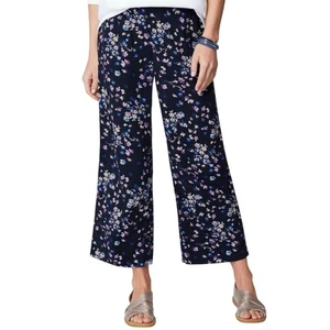 J. Jill Wearever blau Blumen Pull-On Cropped Hose Damen Petite Large - Bild 1 von 12