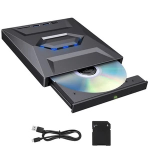 5 in1 USB 3.0 Portable Lightweight External CD/DVD Drive Player USB Hub - Afbeelding 1 van 21