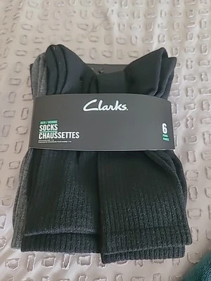 Clarks Nuevo Con Etiquetas Lote De 6 Pares Calcetines Crew Calcetines Multicolores Talla 10-13 Foto 1 de 4