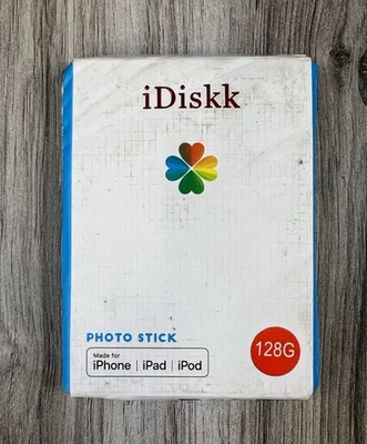 iDiskk 128GB Photo Stick Flash Drive iPhone iPad USB-C Lightning Backup NIB - Image 1 of 4