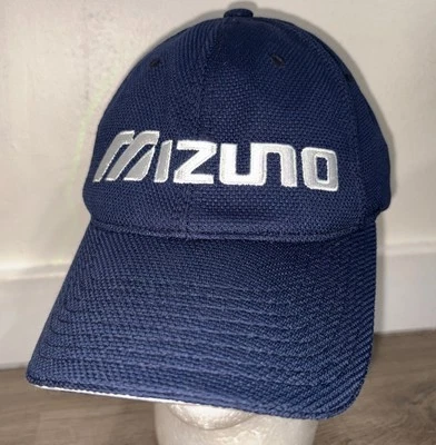 Кепка Mizuno для взрослых OSFM Flexfit синяя белая полиэстер спандекс - Изображение 1 из 4