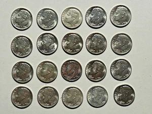 20 Roosevelt Dime LOT Mint Gem Proof Cameo 90% Silver Assorted Date Uncirculated - Picture 1 of 5