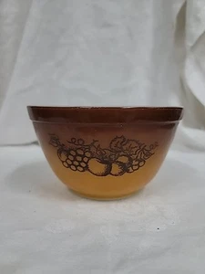 Vintage Pyrex Old Orchard 401 verschachtelte Rührschüssel gebrannt orange braun - Bild 1 von 5