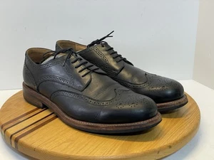 BECKETT SIMONON Kent Wingtips In Black Full Grain Stacked Leather Mens Sz US 13! - Picture 1 of 23