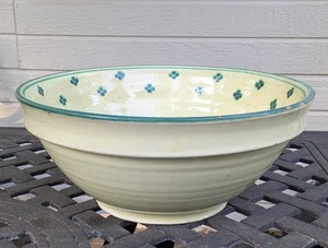 Antique Italian Puglia Apulia Ceramic Pottery Serving Bowl 11.5" Fruit Pasta - Picture 1 of 20