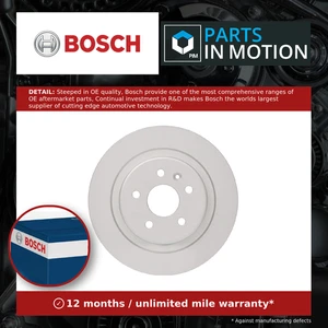 2x Brake Discs Pair Solid fits VAUXHALL ASTRA K 1.4 Rear 2015 on 288mm Set Bosch - Picture 1 of 11