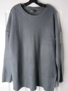 NUEVO Suéter Gris Merokeety Talla Grande Cuello Redondo Largo Gran Tamaño Nuevo con Etiquetas - Imagen 1 de 6