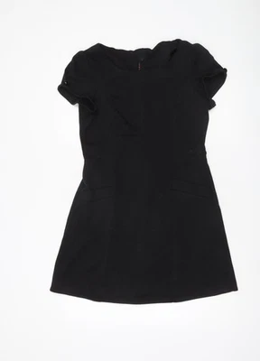 E-vie Women’s Black Shift Dress Size 14 Short Sleeve Round Neck - Image 1 of 4