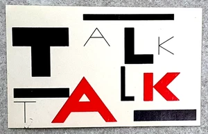 TALK TALK (UK Band) 1980's EMI Records Original UK Promo Sticker Unused - Picture 1 of 2