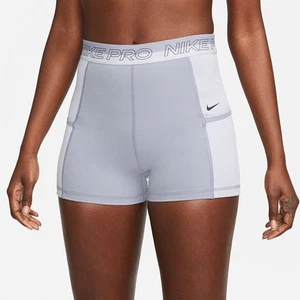 Womens Nike Pro Training Tight Fit High-Rise 3" Shorts DX0059-519 Medium NEW - Picture 1 of 5