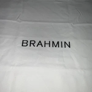 Autentica borsa antipolvere Brahmin 12"x14" cotone bianco borsetta portaoggetti viaggio - Foto 1 di 5