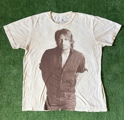Camisa De Colección Keith Urban 2007 Tour Para Hombre Grande Blanca Doble Cara Estampado Completo Foto 1 de 4