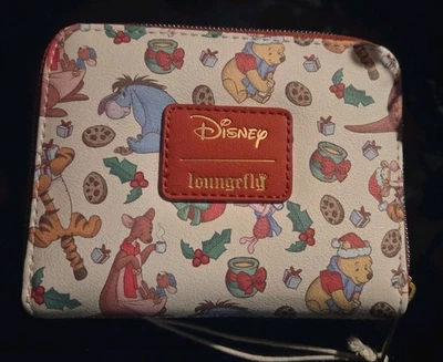 Mini billetera Loungefly Disney Winnie The Pooh leche y galletas vacaciones con cremallera NUEVA Foto 1 de 3