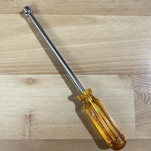 Vintage Vaco 5/16" Nut Driver 6" Hollow Shaft S106 Orange Handle 9 5/8” OAL USA - Picture 1 of 4