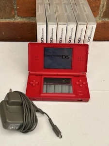 Nintendo DS Lite Modelo USG001 Rojo Con 6 Juegos Paquete Con Cargador - Imagen 1 de 9