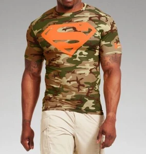 Camiseta de compresión Under Armour SUPERMAN NUEVA CON ETIQUETAS XL 3XL CAMUFLAJE - Imagen 1 de 2