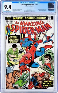 Amazing Spider-Man #140 (1975) CGC 9.4, ¡blanco! ¡LLAVE! ⭑ ¡Primera aplicación GLORIA GRANT! - Imagen 1 de 2