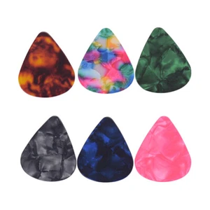 6pcs/ Colorful Celluloid Guitar Picks for Bass Electric Acoustic B4C4 - Picture 1 of 5