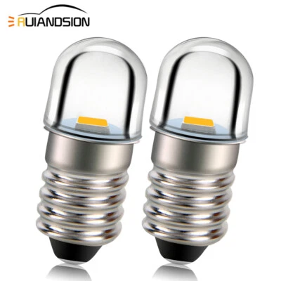DC3V/4.5V/6V/12V Base Tornillo E10 2835 LED Linterna Bombilla 6000K/3000K - Imagen 1 de 4