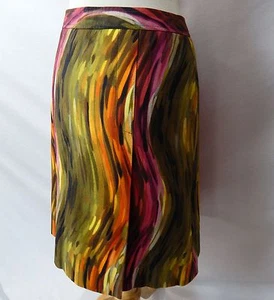 NWT $175 VINTAGE ETCETERA  A-LINE COTTON BLEND MULTI-COLORED SKIRT sizes 0 2 4 - Picture 1 of 12