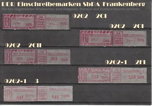 DDR R-Zettel SbPA Einschreibemarken Frankenberg 9262 postfrisch ** LOT - Bild 1 von 1