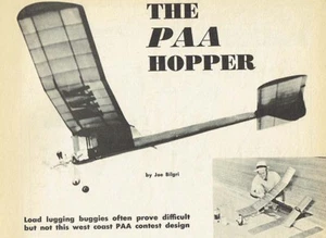 Model Airplane Plans (FF): The PAA Hopper 48" for 1/2A by Joe Bilgri - Picture 1 of 2