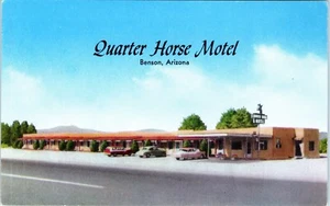BENSON ARIZONA 1960s VINTAGE POSTCARD QUARTER HORSE MOTEL COCHISE COUNTY  D5 - Picture 1 of 2