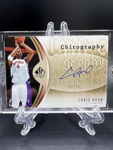CHRIS BOSH 2006-07 UD SP Authentic Chirography ON CARD Auto /25 CLEAN RARE!!!!!