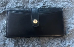 LODIS Black Full Size Leather Wallet NWT Removable card Slots! - Picture 1 of 6
