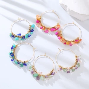 Retro Bohemian Ethnic Style Earrings Female Elegant Earrings Geometric Irregular - Picture 1 of 9