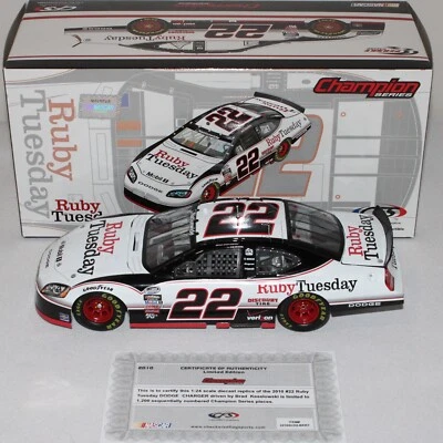 BRAD KESELOWSKI 2010 CFS #22 RUBY TUESDAY DODGE CHARGER /1,200 MADE XRARE! - Image 1 of 4