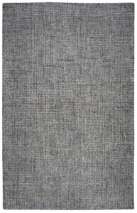 2x8 Rizzy Rugs Black Solid Monochromatic Wool Runner BR791A - Aprx 2' 6" x 8' - Picture 1 of 2