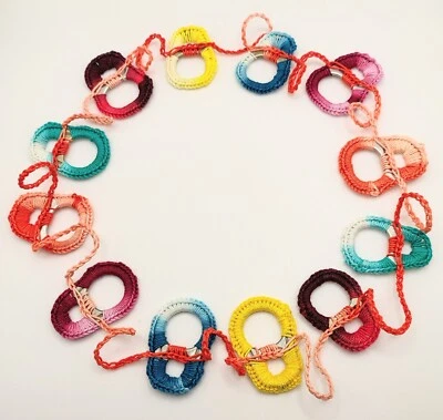 COLLANA ARCOBALENO cotone sfumato multicolore - BOHO CHIC -RAINBOW BOHO LGBTQIA+ - Immagine 1 di 4