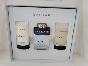 BVLGARI MAN 3 pc Gift Set. 2 oz EDT, Shampoo and After Shave Balm - Picture 1 of 3