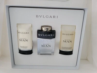Juego de regalo de 3 piezas BVLGARI MAN. EDT, champú y bálsamo para después del afeitado de 2 oz Foto 1 de 3