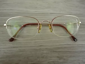 VTG Brooks Brothers Eyeglass Frames BB 251 1186-S 49 20 135 Gold Tone Half Rim - Picture 1 of 8