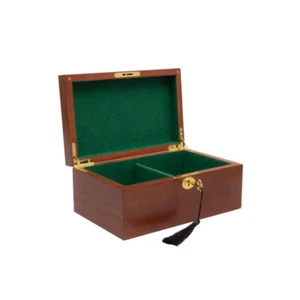 Deluxe Mahogany Chess Box with key (Maple/Acer) - Large - Picture 1 of 4
