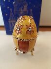 Atlas Faberge Egg (Golden Garden) Boxed with Certificate And Spoon Vgc