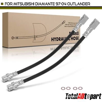2Pcs Brake Hydraulic Hose for Mitsubishi Diamante 1997-2004 Outlander Rear Side - Image 1 of 4