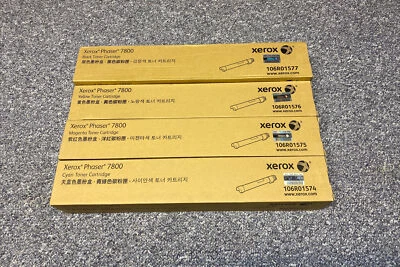 4x Genuine XEROX PHASER 7800 106R01577 106R01574 106R01575 106R01576 TONER set - Image 1 of 3