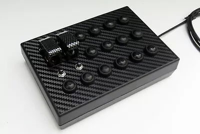 BBJ SIMRACING BBJ Sim Racing PC USB 'Baby Pro' 18 Function Button Box Black/Carbon