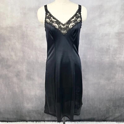 Vestido sin Mangas Maidenform Para Mujer Negro 34 Lencería de Encaje Y2K Retro Glamour Femenino Foto 1 de 4