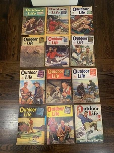 Outdoor Life Magazines - Lot of Twelve (12) 1939 through 1943 - Picture 1 of 3