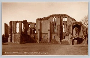 RPPC Warwickshire England UK- Kenilworth Castle- Banquet Hall Ruins UNP Postcard - Picture 1 of 3