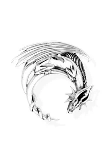 Amulett Kettenanhänger keltisch Luftdrache aus 925 Silber 37037 - Picture 1 of 4